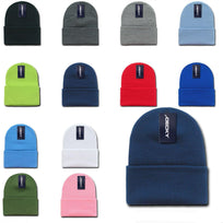 second image 1 Dozen Decky Beanies Cuffed Knit Ski Snowboard Skull Winter Wholesale
